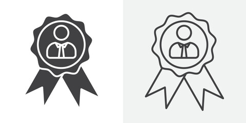 Ambassador icon Line graphics illustration