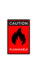 caution flammable tag