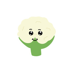 Popular kawaii cauliflower variant expression face cartoon design