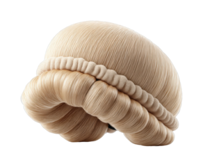 Traditional barrister wig with curly design for legal professionals