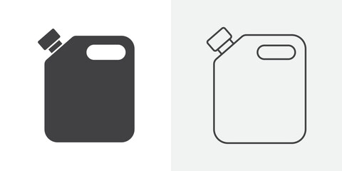 canister of motor oil icon Line graphics illustration