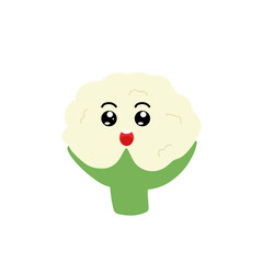 Popular kawaii cauliflower variant expression face cartoon design