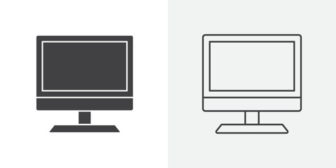 Computer Technology icon Line graphics illustration