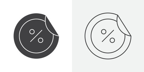 Discount icon Line graphics illustration
