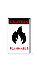 caution flammable tag