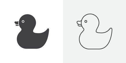 Duck icon Line graphics illustration