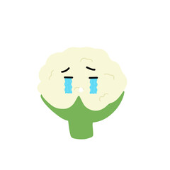 Popular kawaii cauliflower variant expression face cartoon design