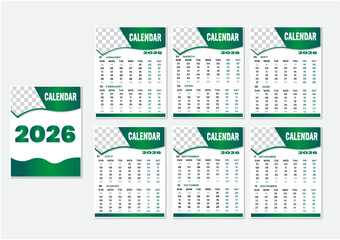 Wall  calendar design creative and modern layout.