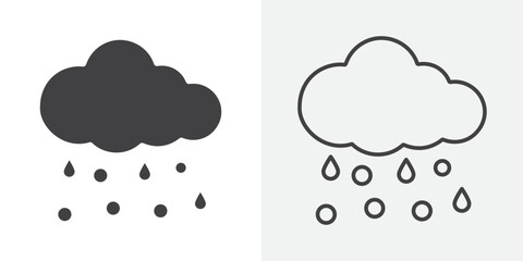 Hail icon Line graphics illustration
