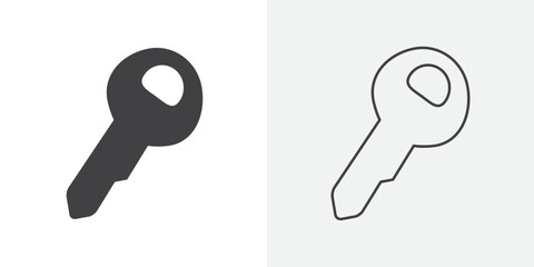 Key icon Line graphics illustration