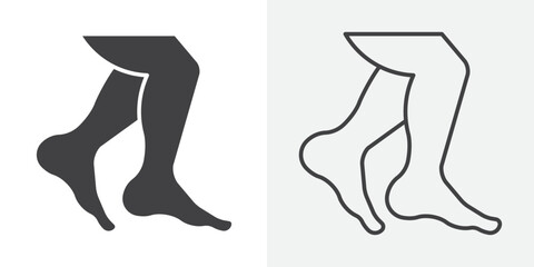 Legs icon Line graphics illustration