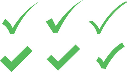 イラスト素材：チェックマークのベクター素材　 check mark  icon set.