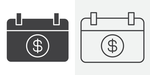 Payday icon Line graphics illustration