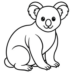 Naklejka premium Adorable hand drawn illustration of a koala bear perfect for coloring books and educational projects