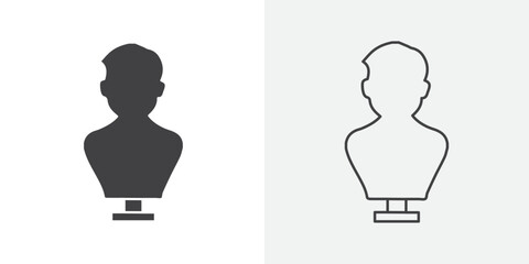 Sculptor icon Line graphics illustration