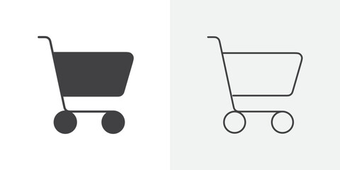 Shopping icon Line graphics illustration