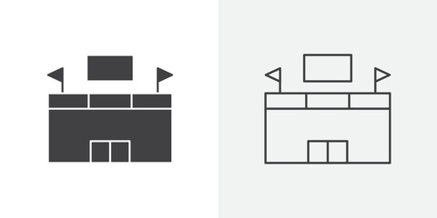 stadium icon Line graphics illustration