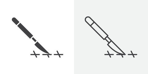 surgery icon Line graphics illustration