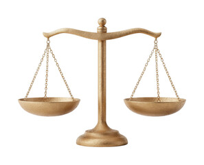 Golden balance scale symbolizing justice and fairness