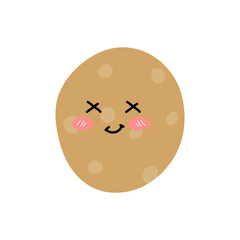 Potatoes character expression. emoticon element. Various expressions of cartoon illustrations. cute and adorable emoticons of fruits and vegetables style
