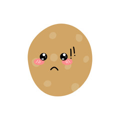 Potatoes character expression. emoticon element. Various expressions of cartoon illustrations. cute and adorable emoticons of fruits and vegetables style
