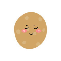 Potatoes character expression. emoticon element. Various expressions of cartoon illustrations. cute and adorable emoticons of fruits and vegetables style
