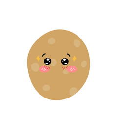Potatoes character expression. emoticon element. Various expressions of cartoon illustrations. cute and adorable emoticons of fruits and vegetables style

