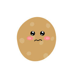 Potatoes character expression. emoticon element. Various expressions of cartoon illustrations. cute and adorable emoticons of fruits and vegetables style
