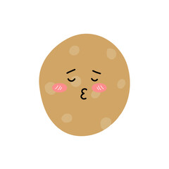 Fototapeta premium Potatoes character expression. emoticon element. Various expressions of cartoon illustrations. cute and adorable emoticons of fruits and vegetables style 