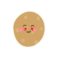 Obraz premium Potatoes character expression. emoticon element. Various expressions of cartoon illustrations. cute and adorable emoticons of fruits and vegetables style 