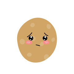 Fototapeta premium Potatoes character expression. emoticon element. Various expressions of cartoon illustrations. cute and adorable emoticons of fruits and vegetables style 