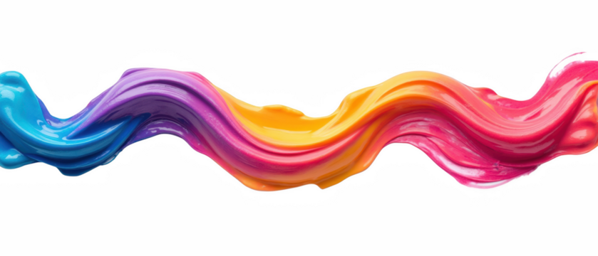 Vibrant paint swirl in blue, purple, orange, and pink colors creates dynamic and artistic visual. This colorful wave evokes creativity and energy - Powered by Adobe