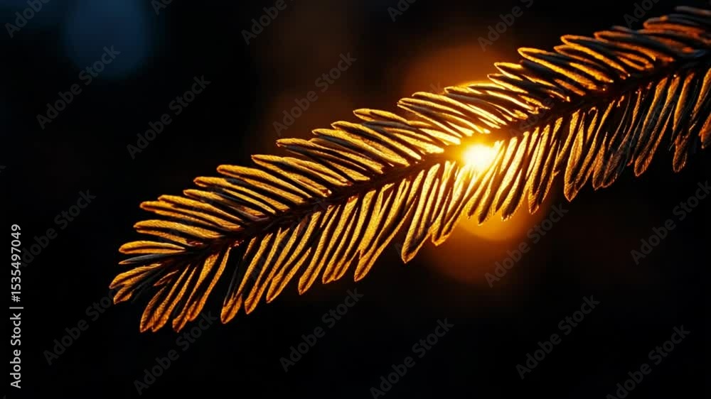 Poster sunlight filtering through fern leaves creating a beautiful natural light effect in a dense forest e