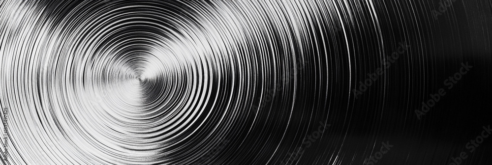 Aufkleber abstract close-up of swirling metallic patterns in black and silver generative ai