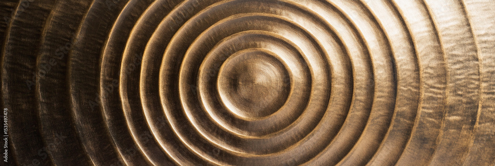 Poster Abstract close-up of concentric circular patterns Generative AI