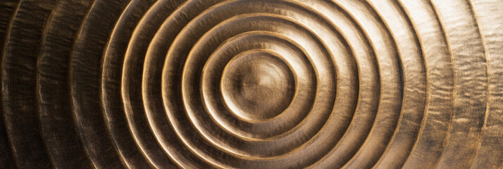 Naklejka premium Abstract close-up of concentric circular patterns Generative AI