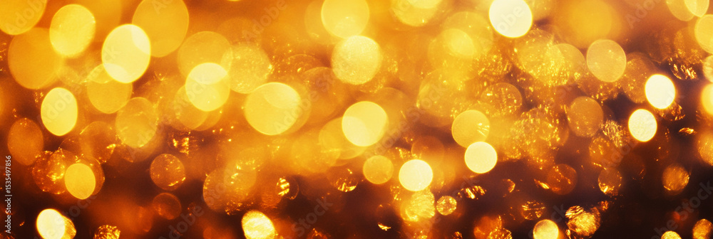 Aufkleber golden festive bokeh creates enchanting warm glow generative ai