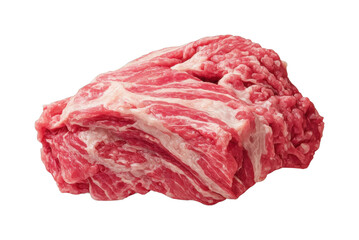 Obraz premium Marbled raw beef cut - fresh gourmet ingredient for culinary delights