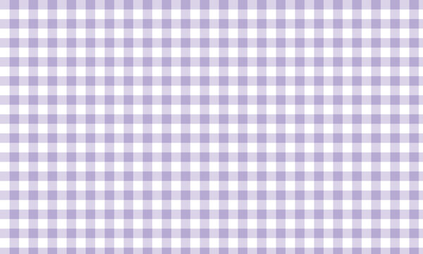 Soft pastel purple gingham pattern with a classic checkered grid layout. Ideal for fabric, backgrounds, digital scrapbooking, and decorative design projects with a gentle, vintage aesthetic.
