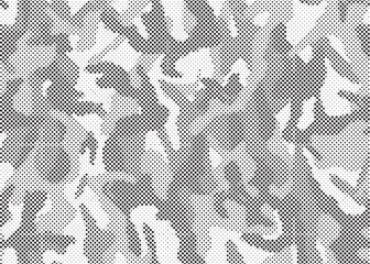 Abstract halftone seamless camouflage pattern. Repeating digital dotted hexagonal camo military texture background. Abstract modern fabric textile ornament. Vector illustration.