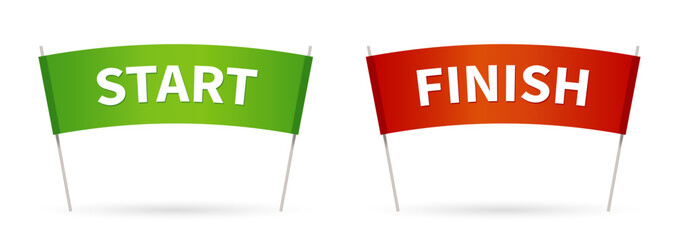 Finish - start, athletic speed. vector illustration
