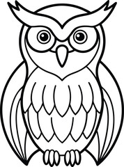 Fototapeta premium owl on white background