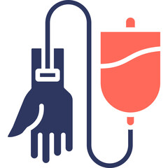 Blood Transfusion glyph color icon