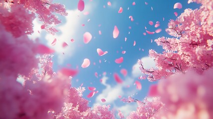 Blossoming Splendor: Realistic & Breathtaking Cherry Blossoms in Spring – Captivating Branches for Tourism Posters, Graphic Design & Scenic Masterpieces