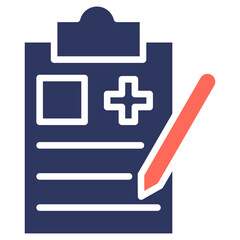 Obraz premium Health Report glyph color icon