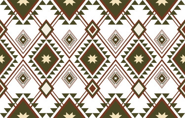Vector illustration of geometric or ethnic seamless pattern traditional design for background