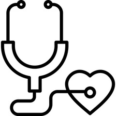 Stethoscope line icon