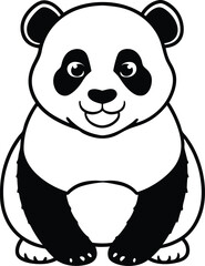 Fototapeta premium panda bear vector illustration