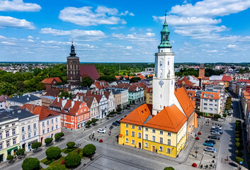 Obraz premium Architecture of Namyslow old town, Poland