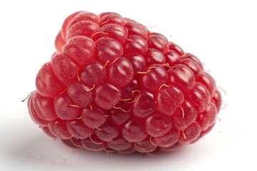 Fresh Red Raspberry Closeup  A Vibrant Summer Berry
